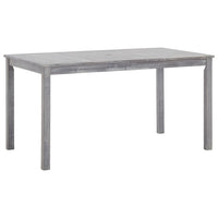 Set da Pranzo da Giardino 5 pz Grigio Legno Massello di Acacia 45940