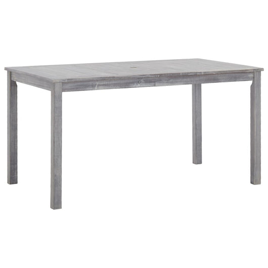 Set da Pranzo da Giardino 5 pz Grigio Legno Massello di Acacia 45940