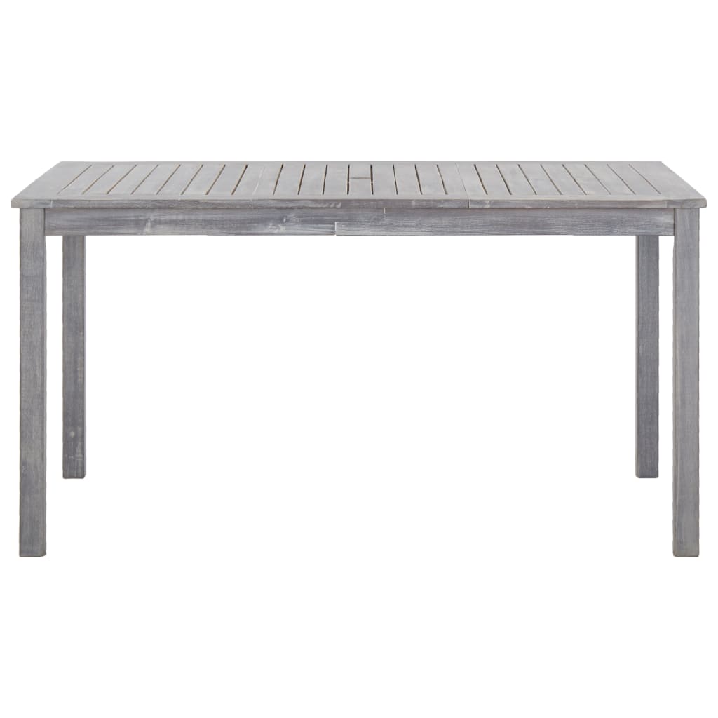 Set da Pranzo da Giardino 5 pz Grigio Legno Massello di Acacia 45940