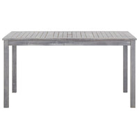 Set da Pranzo da Giardino 5 pz Grigio Legno Massello di Acacia 45940