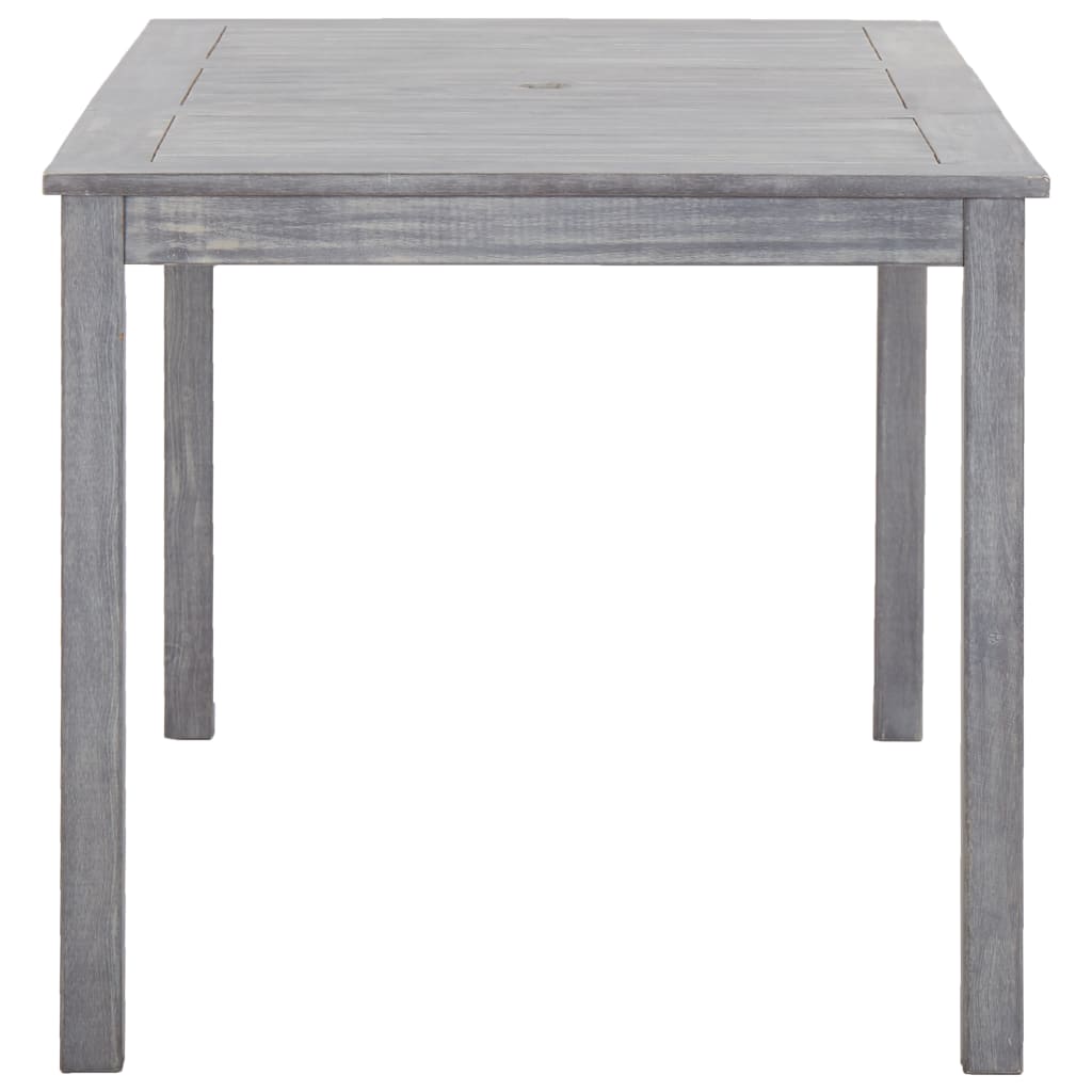 Set da Pranzo da Giardino 5 pz Grigio Legno Massello di Acacia 45940