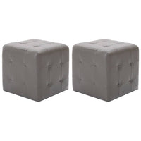 Pouf 2 pz Grigio 30x30x30 cm in Similpellecod mxl 117879