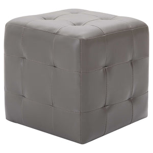 Pouf 2 pz Grigio 30x30x30 cm in Similpellecod mxl 117879