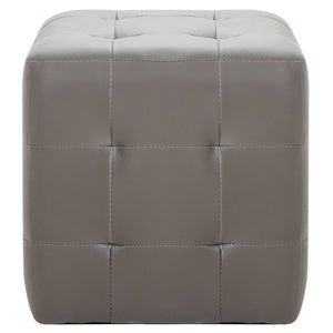 Pouf 2 pz Grigio 30x30x30 cm in Similpelle 278381