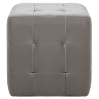 Pouf 2 pz Grigio 30x30x30 cm in Similpellecod mxl 117879