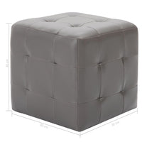 Pouf 2 pz Grigio 30x30x30 cm in Similpelle 278381
