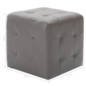Pouf 2 pz Grigio 30x30x30 cm in Similpelle 278381