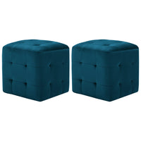 Pouf 2 pz Blu 30x30x30 cm in Vellutocod mxl 93698