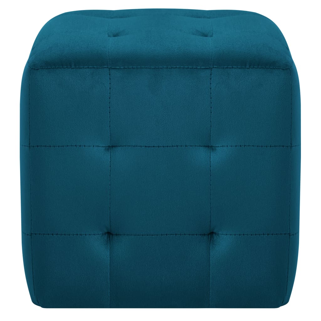 Pouf 2 pz Blu 30x30x30 cm in Vellutocod mxl 93698