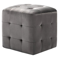Pouf 2 pz Grigio 30x30x30 cm in Vellutocod mxl 69696