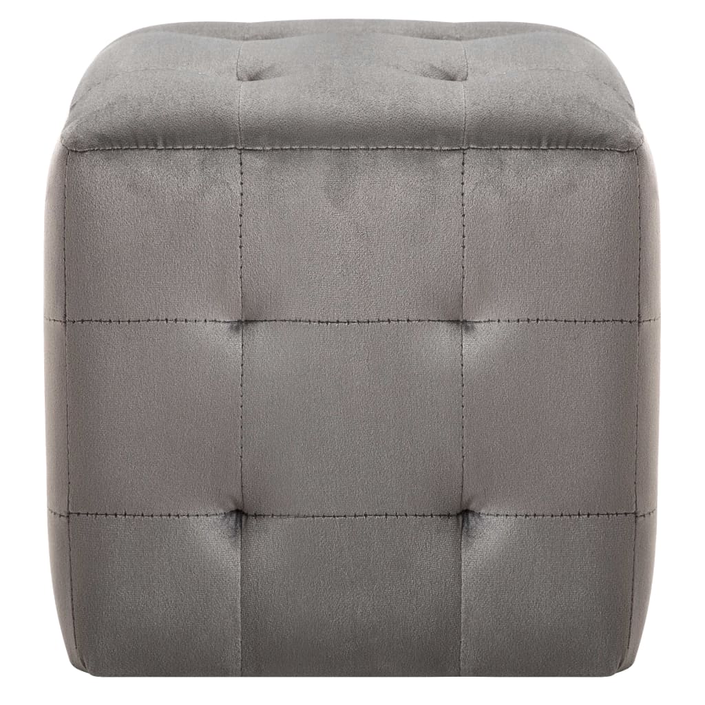 Pouf 2 pz Grigio 30x30x30 cm in Vellutocod mxl 69696