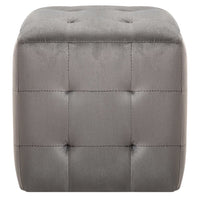 Pouf 2 pz Grigio 30x30x30 cm in Vellutocod mxl 69696