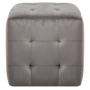 Pouf 2 pz Grigio 30x30x30 cm in Vellutocod mxl 69696