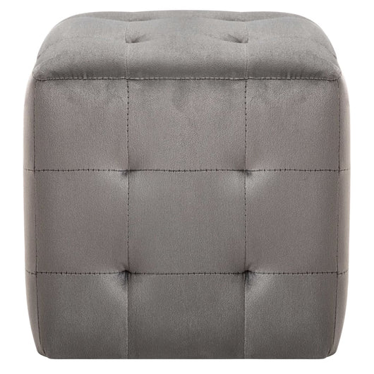 Pouf 2 pz Grigio 30x30x30 cm in Velluto 278385