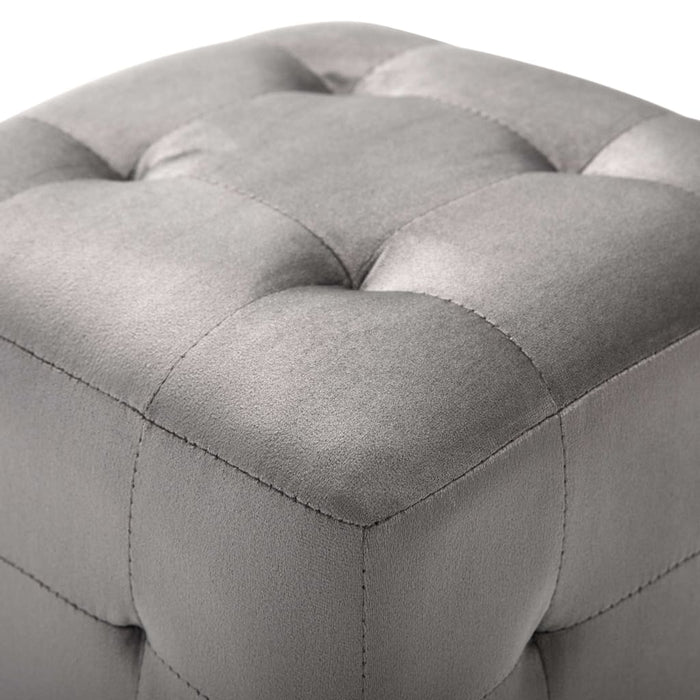 Pouf 2 pz Grigio 30x30x30 cm in Velluto 278385
