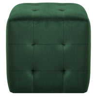 Pouf 2 pz Verde 30x30x30 cm in Vellutocod mxl 71290