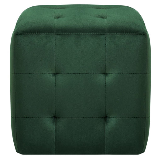 Pouf 2 pz Verde 30x30x30 cm in Velluto 278387