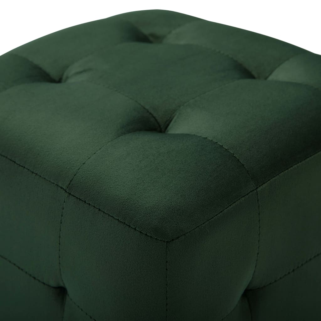 Pouf 2 pz Verde 30x30x30 cm in Velluto 278387