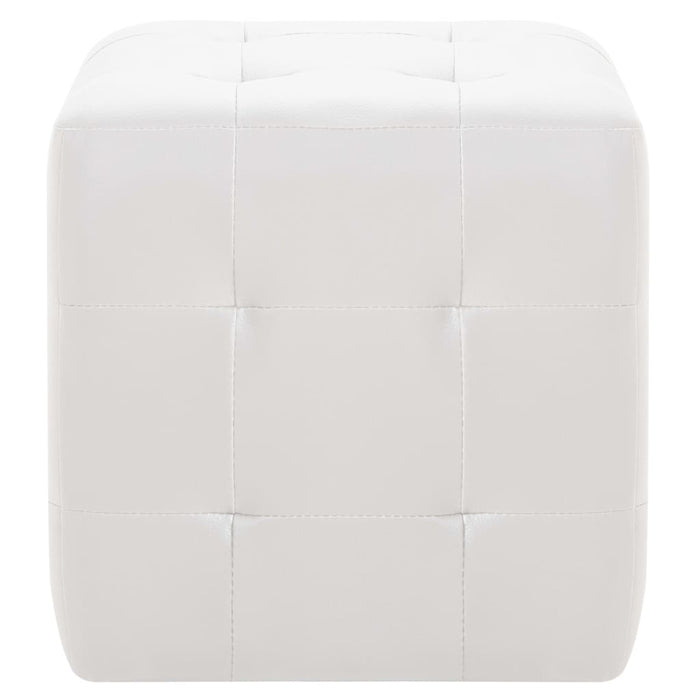 Pouf 2 pz Bianco 30x30x30 cm in Similpelle 278389