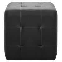Pouf 2 pz Nero 30x30x30 cm in Similpelle cod mxl 95335