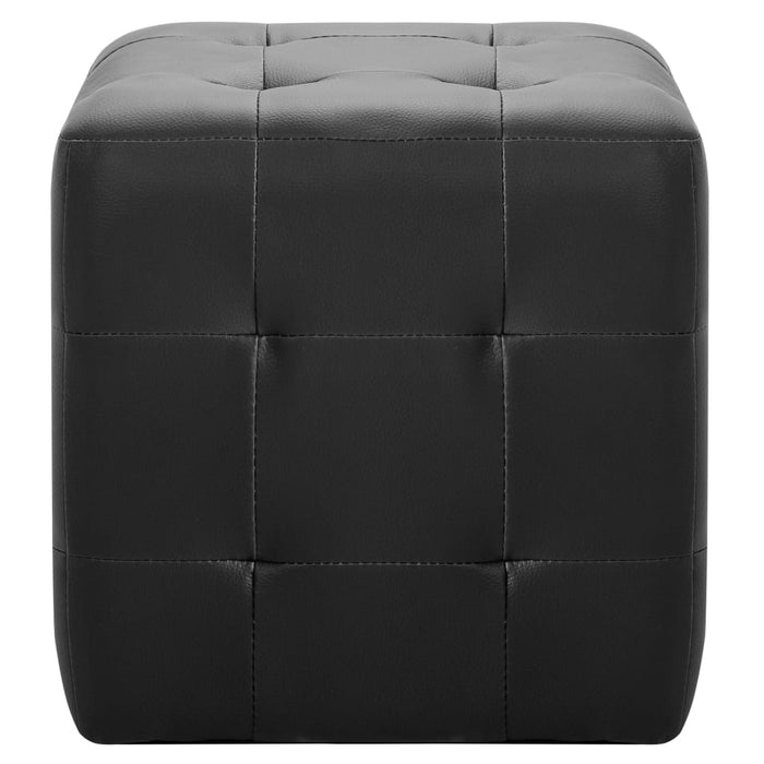 Pouf 2 pz Nero 30x30x30 cm in Similpelle cod mxl 95335