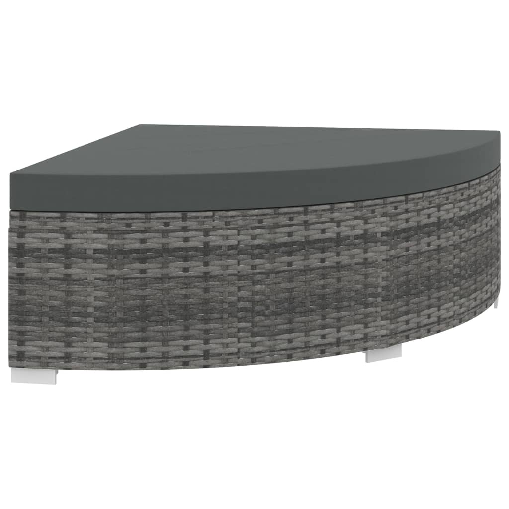 Set Divani da Giardino 6 pz con Cuscini in Polyrattan Grigio cod mxl 35610