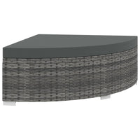 Set Divani da Giardino 6 pz con Cuscini in Polyrattan Grigio cod mxl 35610