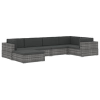 Poltrona Modulare ad Angolo 1 pz con Cuscini in Polyrattan Nero 46798