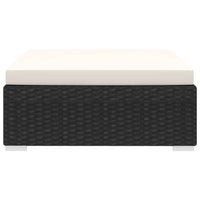 Poggiapiedi Modulare 1 pz con Cuscino in Polyrattan Nero cod mxl 59023