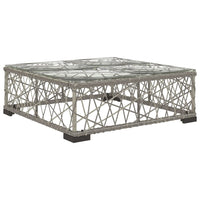 Set Divani da Giardino 5 pz con Cuscini in Polyrattan Grigio 46813