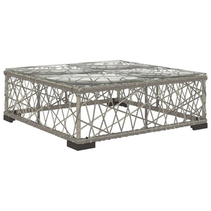 Set Divani da Giardino 5 pz con Cuscini in Polyrattan Grigio 46813