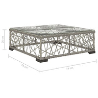 Set di mobili da giardino mobili da esterno 5 pezzi con cuscini in resina di vimini grigio 02_0016431