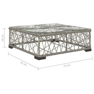 Set Divani da Giardino 5 pz con Cuscini in Polyrattan Grigio 46813