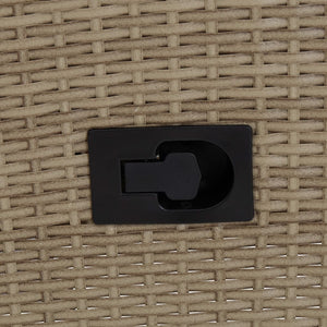 Set da Pranzo da Giardino 9 pz con Cuscini in Polyrattan Beige cod mxl 30061