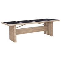 Set da Pranzo da Giardino 9 pz con Cuscini in Polyrattan Beige cod mxl 30061