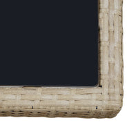 Set da Pranzo da Giardino 9 pz con Cuscini in Polyrattan Beige cod mxl 30061