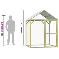 Pollaio 1,5x1,5x2 m in Legno di Pino Impregnato 278399