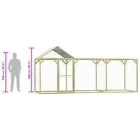 Pollaio 4,5x1,5x2 m in Legno di Pino Impregnato 278401