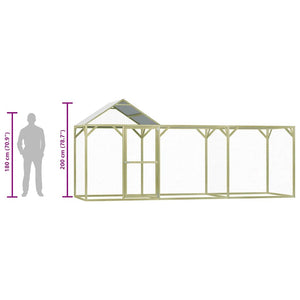 Pollaio 4,5x1,5x2 m in Legno di Pino Impregnato 278401