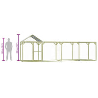 Pollaio 6x1,5x2 m in Legno di Pino Impregnato 278402