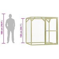 Pollaio 1,5x1,5x1,5 m in Legno di Pino Impregnato 278403