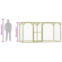 Pollaio 1,5x3x1,5 m in Legno di Pino Impregnato 278404