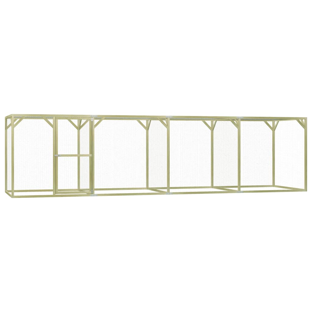 Pollaio 1,5x6x1,5 m in Legno di Pino Impregnato cod mxl 44776