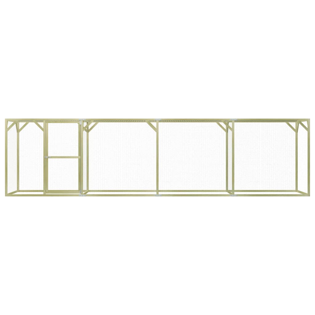 Pollaio 1,5x6x1,5 m in Legno di Pino Impregnato cod mxl 44776