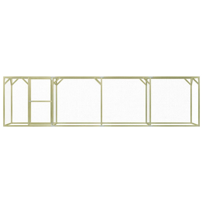 Pollaio 1,5x6x1,5 m in Legno di Pino Impregnato cod mxl 44776