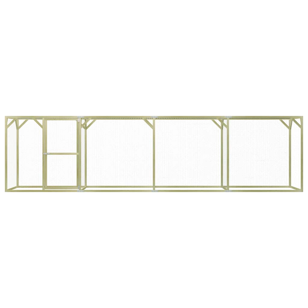 Pollaio 1,5x6x1,5 m in Legno di Pino Impregnato 278405