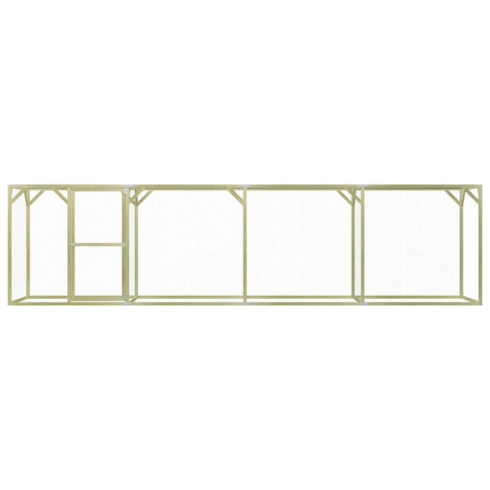 Pollaio 1,5x6x1,5 m in Legno di Pino Impregnato 278405