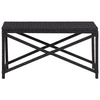Panchina da Giardino 80 cm in Polyrattan Nero