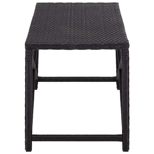 Panchina da Giardino 120 cm in Polyrattan Nero 46210