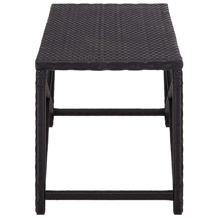Panchina da Giardino 120 cm in Polyrattan Nero 46210